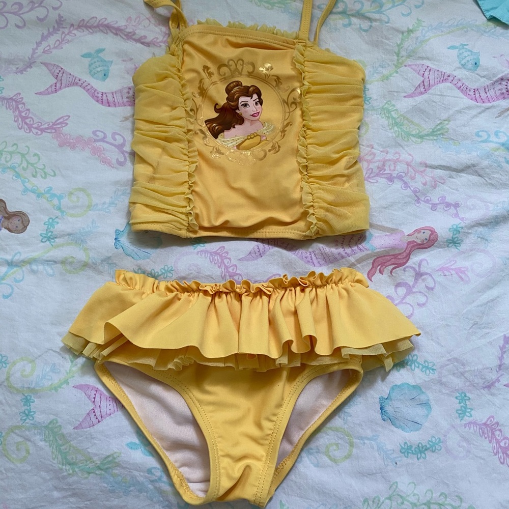 Belle yellow swim suit Disney store